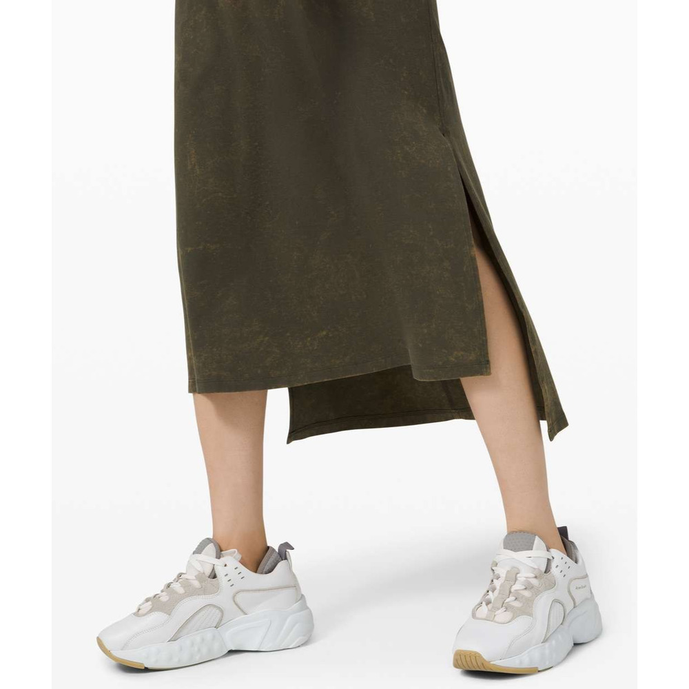 Lululemon All Yours Tank Maxi Dress Cloudy Wash Dark Olive Green No Size 8 10 ? - Picture 7 of 16